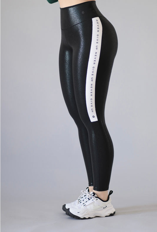 Amelia Never Give Up Faux Leather Performance Pant